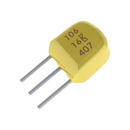 KEMET ELECTRONICS Tantalum Capacitor, Polarized, Tantalum (Dry/Solid), 10V, 20% +Tol, 20% -Tol, 33Uf, Through Hole T398F336M010AS